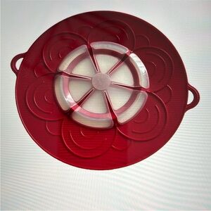 Pampered Chef Red Silicone Boil-Over Guard